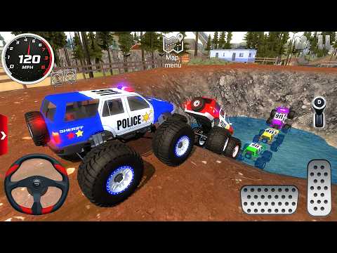 Police Monster Truck Stunt Impossible Driving  - Offroad Car Racing Simulator 3D - Android Gameplay