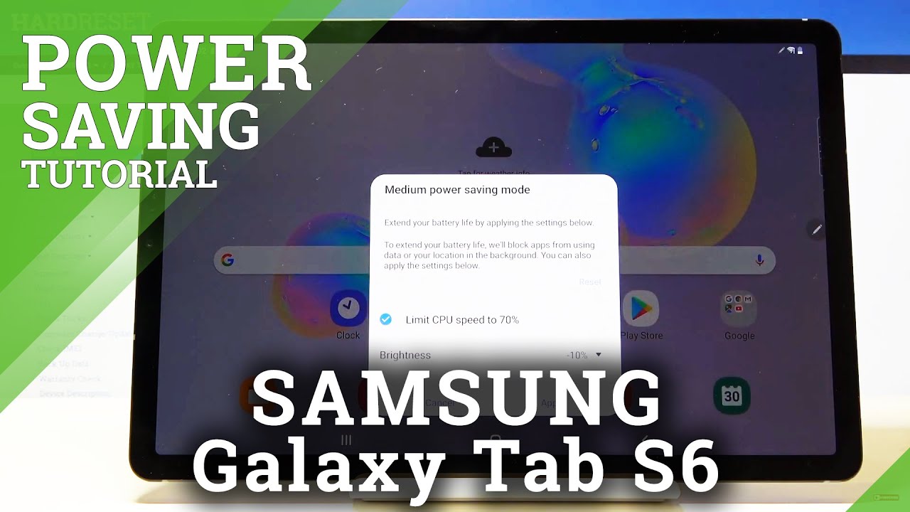 How to Use Battery Saver on SAMSUNG Galaxy Tab S6