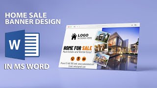 Real Estate Promotion Banner Design in MS Word: Download FREE Template