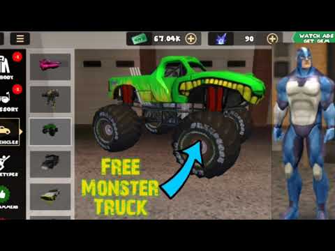 Rope Hero Vice Town Free Monster Truck secret location | How to get Free monster truck |