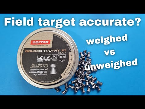 Testing the NORMA golden trophy Ft heavy air rifle pellets .177