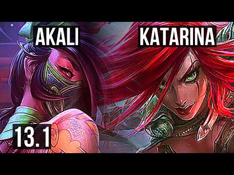 AKALI vs KATARINA (MID) | Rank 2 Akali, 6/0/2, Rank 7, Dominating | EUW Challenger | 13.1