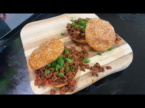 SPICY KOREAN SLOPPY JOES RECIPE | BLACKSTONE GRIDDLE RECIPES