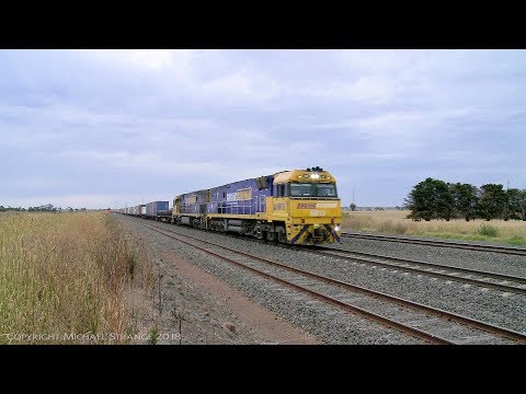 Mile Long Pacific National 1PM7 Container Freight - PoathTV Australian Trains & Railways