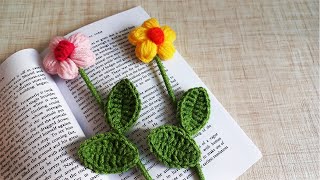 Learn How to Crochet a Lovely Flower Bookmark 🌼 Perfect Gift Idea Flower Bookmark
