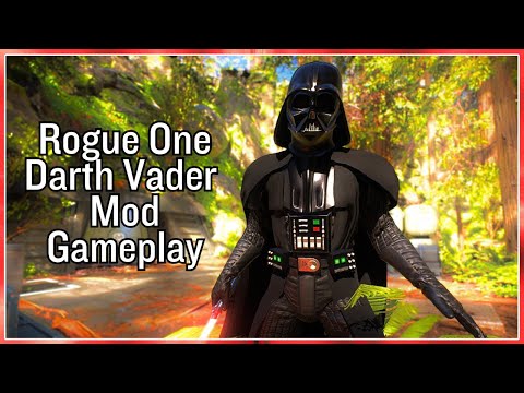Star Wars Battlefront II - Rogue One Darth Vader Mod Gameplay (Betters Sabers)