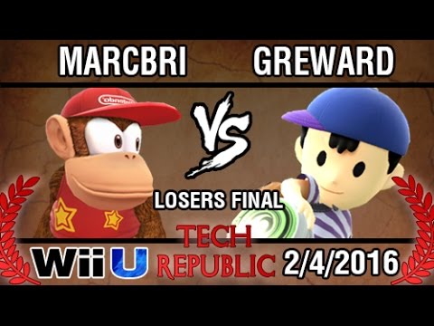[Tech Republic] Marcbri (Diddy, Cloud) vs Greward (Ness) SSB4 Losers Final - Top 8
