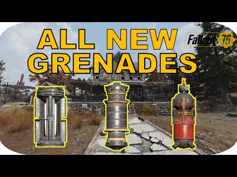 EVERY NEW GRENADE | FLOATER + DYNAMITE - Fallout 76 Wastelanders DLC