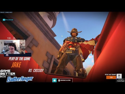 POTG! JAKE INSANE CASSIDY + REAPER GAMEPLAY OVERWACTH 2 SEASON 1