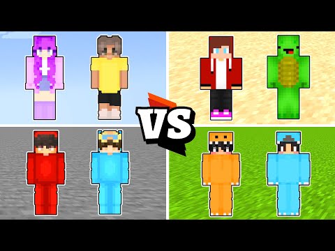 Cash and Nico x Zoey and Shady x Omz and Kory x JJ and Mikey Maizen Minecraft