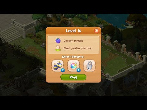 Gardenscapes Level 16 HD 1080p