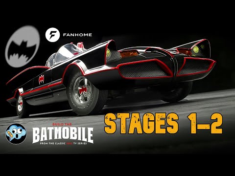 Building the 1/8 scale diecast Batman 1966 Bamobile model by Fanhome Stages 1-2