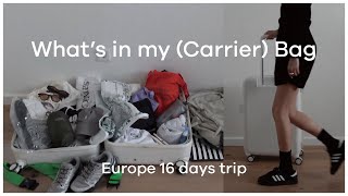 [What's in my bag] Introducing the contents of my bag during my 16-day trip to Europe!