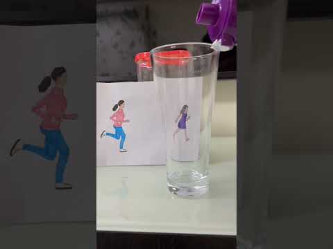 Mirror image  | Glass + Water reflection #scienceexperimentfacts #craft #experiment