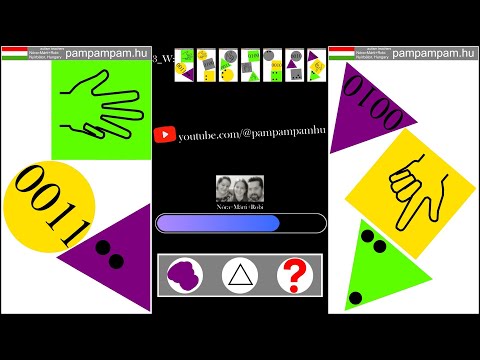 QUIZ 🟦🟥🟩▢⭘△❶❷❸ szín forma érték - Pam pam pam társasjáték_183 🙂pampampam.hu