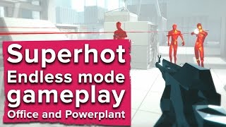 16 minutes of Superhot Endless Mode gameplay - Office and Powerplant
