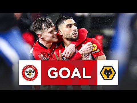 GOAL | Neal Maupay | Brentford 1-0 Wolves | Third Round | Emirates FA Cup 2023-24