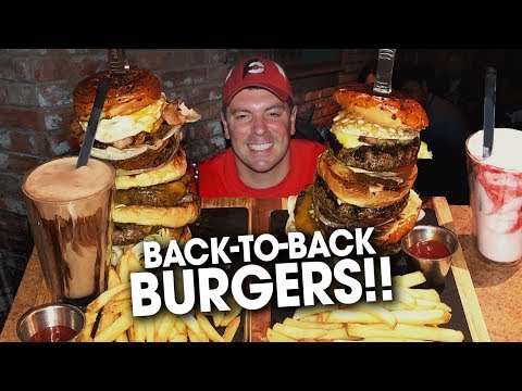 Back-to-Back Chinese "Belt Buster" Burger Challenges in Shanghai!!