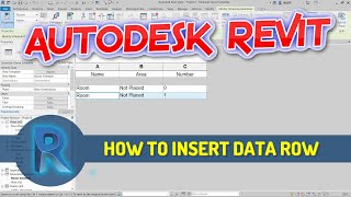 Revit How To Insert Data Row In Schedule Tutorial