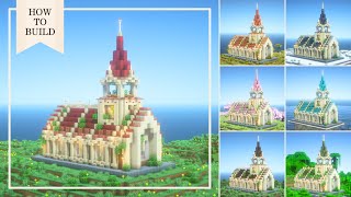 【作り方 / HowToBuild】教会の作り方　※色違いバージョンの紹介あり