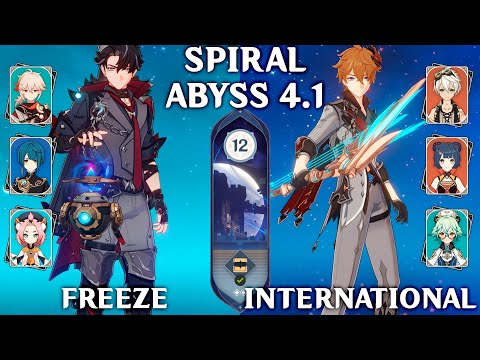 Spiral Abyss 4.1 Floor 12 9 Stars. C1 Wriothesley Freeze and c1 Childe International. Genshin Impact