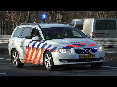 Prio 1 Politie met spoed naar ongeval op de A59 in Heesch