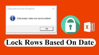 How to Lock Rows Based on Date in Excel Except Empty Rows