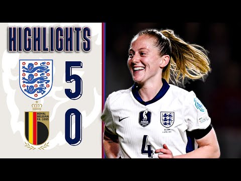 Walsh Scores First Goal For The Lionesses | England 5-0 Belgium | UEFA Women's Nations League