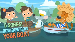 Row Row Row Your Boat | Baby Songs | Kids Songs | Nursery Rhymes | 5 Songs!