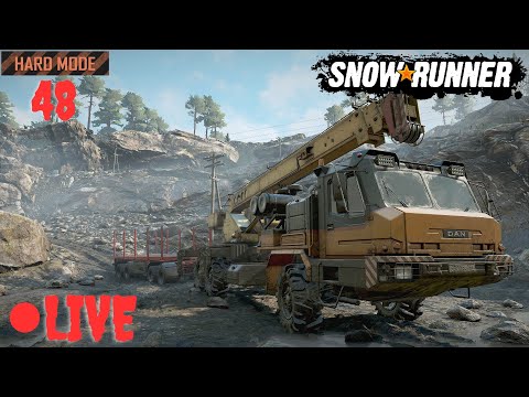 Hard Mode LIVE! Dan The Man Putting In Work! Episode 48 SnowRunner