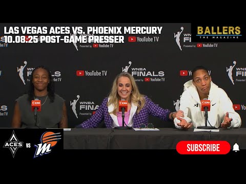A'ja Wilson, Jewell Loyd, HC Becky Hammon: Las Vegas Aces Postgame Presser | vs. Mercury | 10.08.25