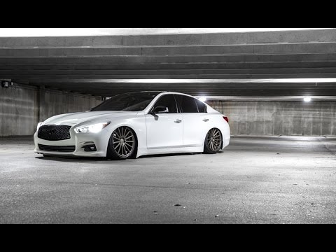 BAGGED INFINITI Q50 ON VOSSENS, D2 AIR SUSPENSION