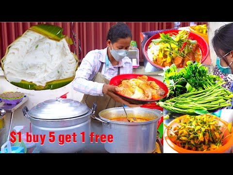 Cambodian Rice Noodle with Chicken Curry $1 | Buy 5 Get 1 Free
