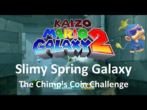 Kaizo Mario Galaxy 2 | Slimy Spring Galaxy – The Chimp's Coin Challenge | 100% Walkthrough