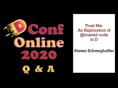 DConf Online 2020 Q & A Livestream - Steven Schveighoffer (v 2.0)