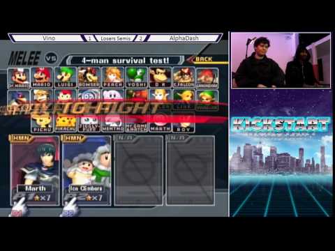 Kickstart Losers Semis - Vino (Marth) vs AlphaDash (Ice Climbers, Sheik)