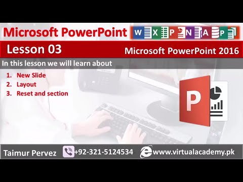 Microsoft Powerpoint 2016 Complete Training | Working on Slide | Lesson 03