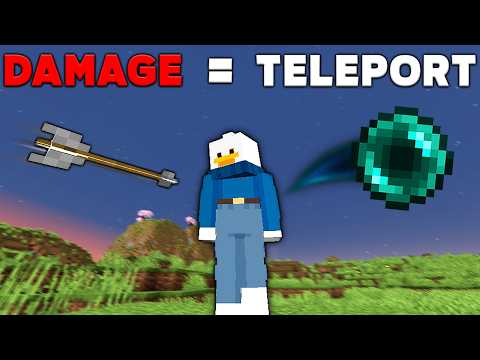 Minecraft, But Damage Throws an Ender Pearl