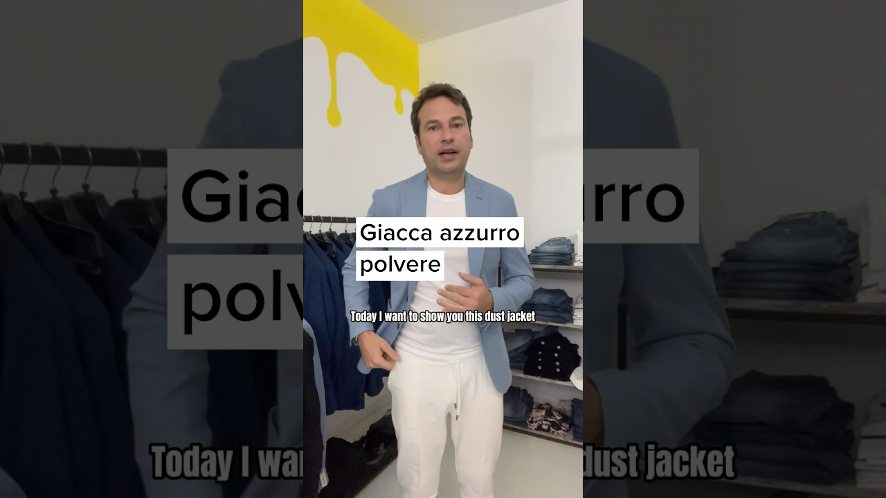 Vuoi un outfit uomo, basato su una giacca azzurra totalmente Made in Italy #gogolfun #shoponline