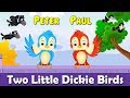 Two Little Dicky Birds Sitting On a Wall | Nursery Rhyme with Lyrics