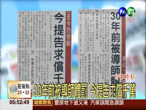 30年前被導師體罰 今提告求償千萬