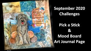 September Moods and Sticks Art Journaling
