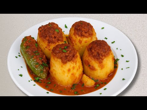 Stuffed Potatoes with Ground Beef & Tomato Sauce Recipe | The Egyptian Cook