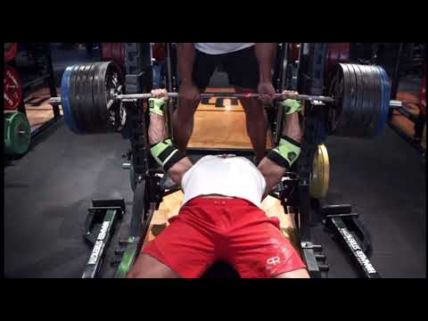 The 675lbs/306kg bench press from Larry Wheels.