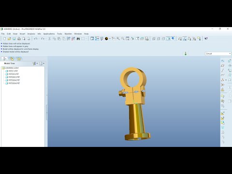 How to assemble a part in Creo and Pro E 5.0 wildfire