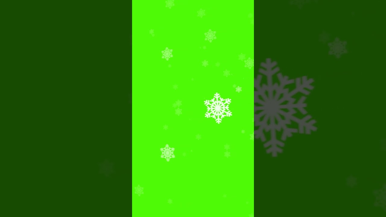 Falling Snowflakes Green Screen | Perfect Winter Effect Background #greenscreen #snow #snowfall