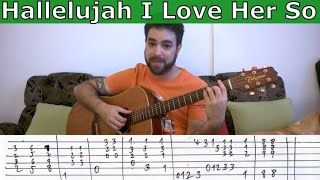 Fingerstyle Tutorial: Hallelujah I Love Her So - Guitar Lesson w/ TAB | LickNRiff