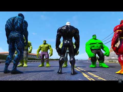Gta 5 Team Hulk Army Vs Team Venom Army Epic Battle With The Hulks