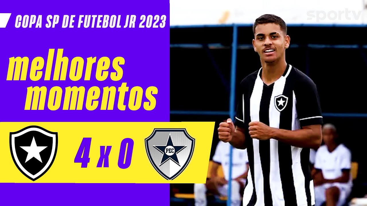 VÍDEO | Gols e melhores momentos da goleada do Botafogo sobre o Pinheirense na estreia na Copa São Paulo