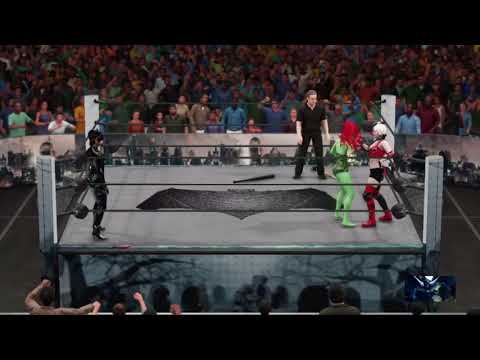 WWE 2K18 Harley Quinn vs. Catwoman vs. Poison Ivy - Gotham Extreme Rules Brawl